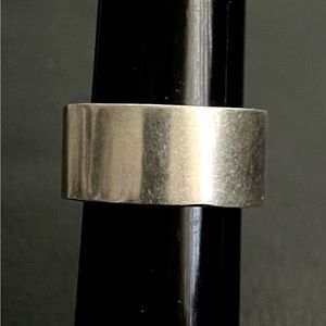 Vintage Sterling silver .925 Mexican thick CUSTOM made silver band style 2